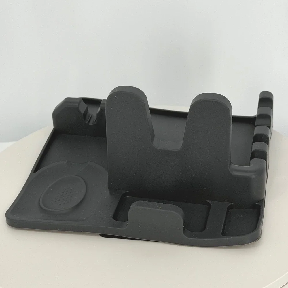 Silicone‎ Kitchen Utensil Rest Spoon Holder Mat Countertop Spill Pad Gray 96-11